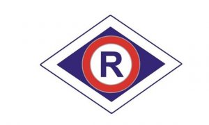 romb a w środku litera R